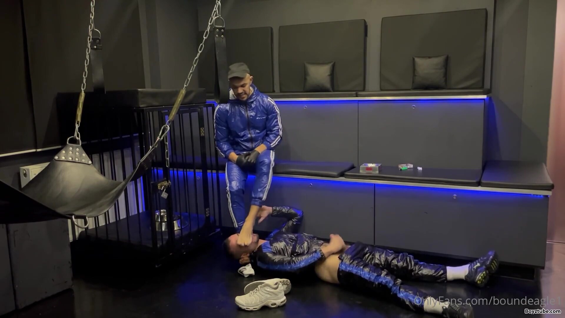 Smoking scally sneaker socks feet cum load