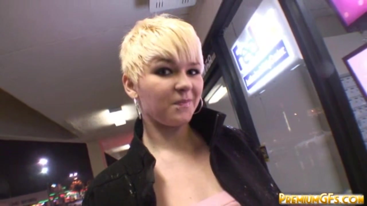 POV blonde whore eats dick