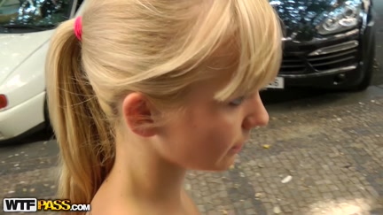 Beauty with piercing blows a biggest ramrod in the alley
