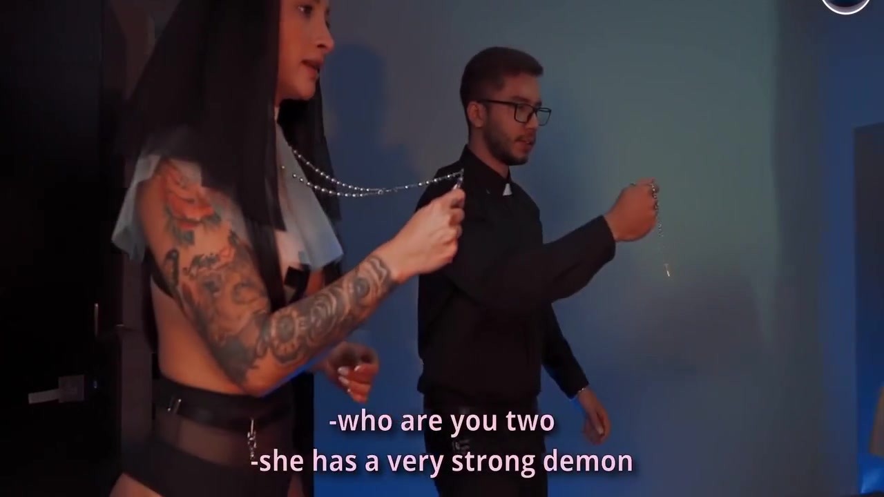 The Priest And The Nun Try To Save The Sinful Soul Of 11 Min - Dominick Wild, Salome Gil And Pretty Face