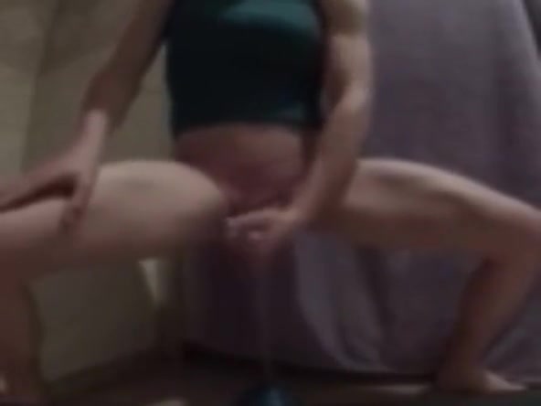 teen 18+ sissy boy crossdresser rides toy and cums