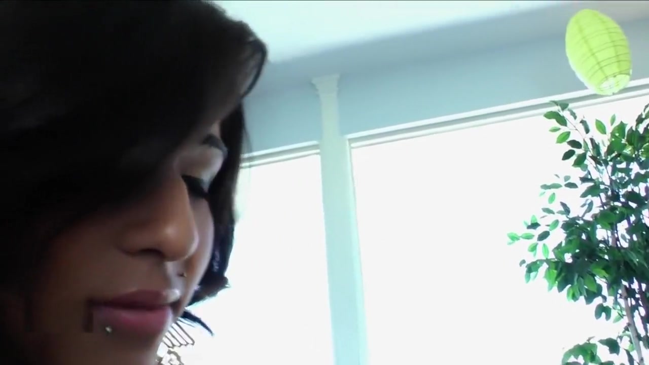 Amazing shemale teen 18+ sucks on a white Tcock