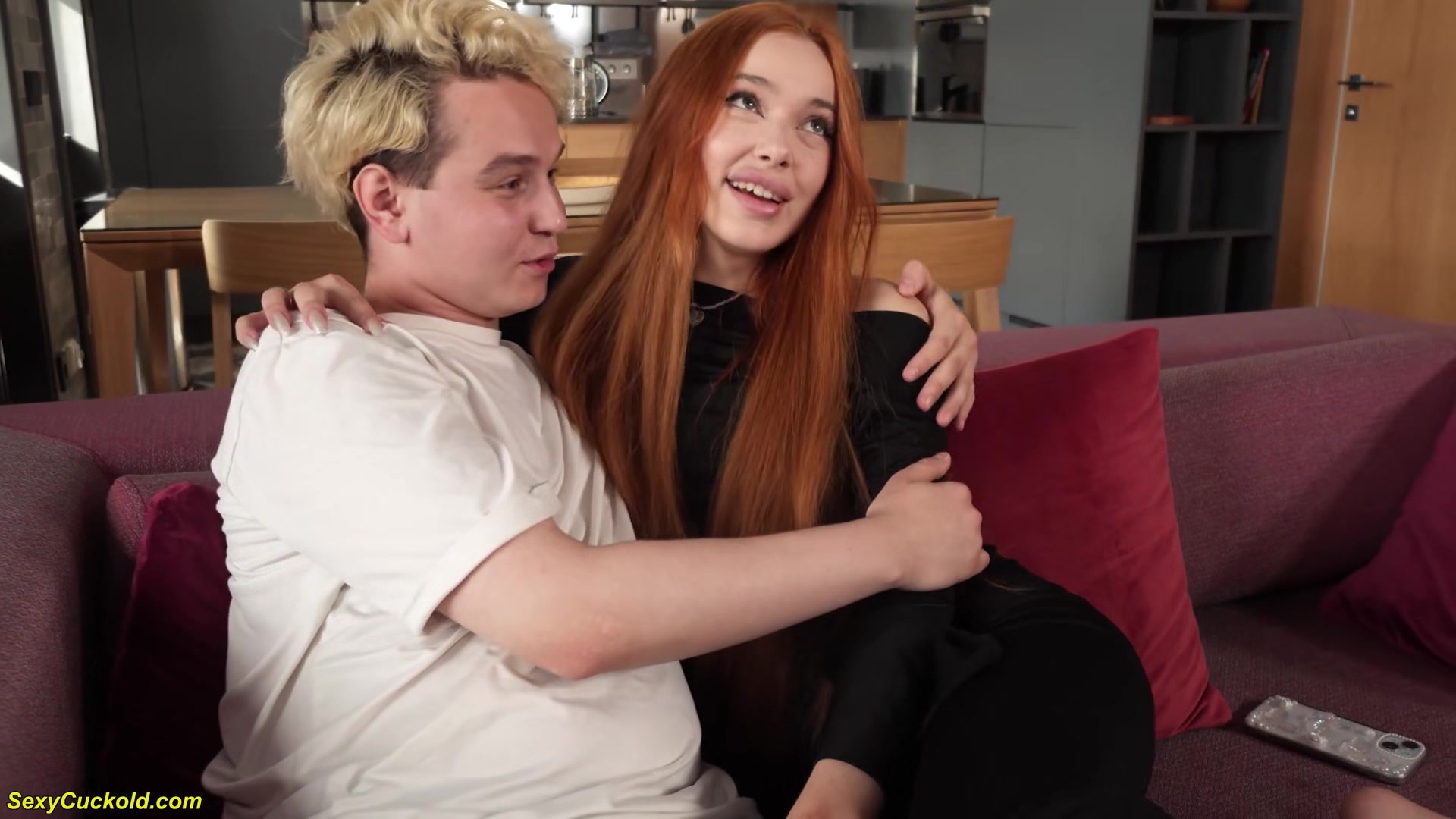 Rough Cuckold Becomes Her First DP Sex