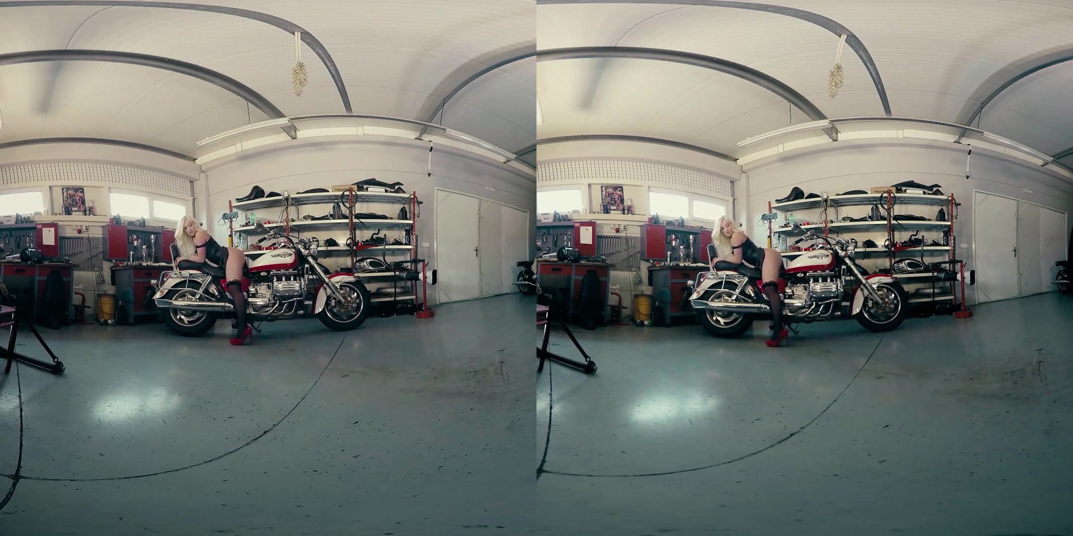 Daisy Lee in Blonde Stunner Gets Naughty in the Garage - BravoModelsMedia