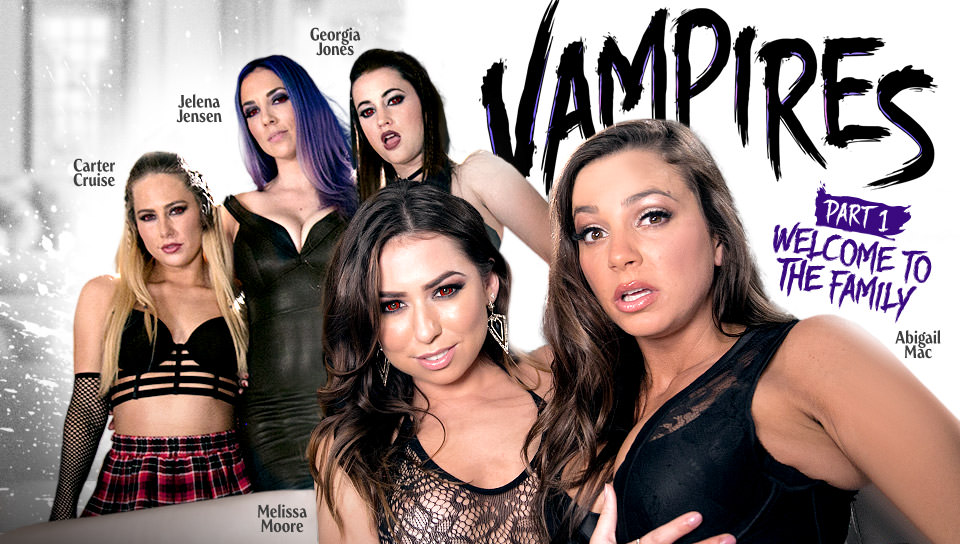 Carter Cruise Melissa Moore Abigail Mac Jelena Jensen Georgia Jones in VAMPIRES: 1: Welcome To The Family - GirlsWay