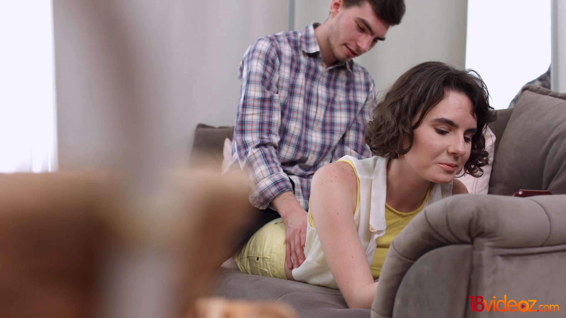 18 Videoz - Darcy Dark - Teeny fucked on a soft rug