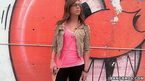 Cute amateur Katlyn Snow on the Bang Bus