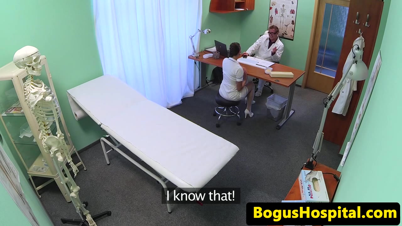 Euro nurse pussylicked and fucked by doctor