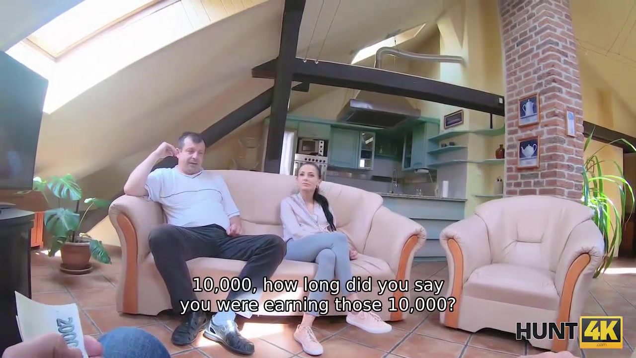 HUNT4K. Young lovers cant leave the city so why girl gets fucked
