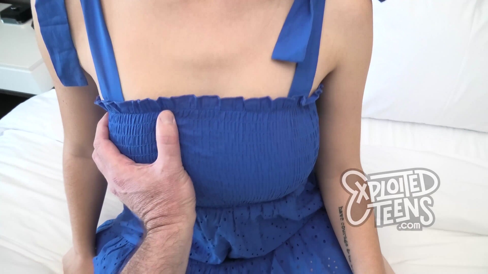 This teen 18+ with huge natural tits sucks dick POV style