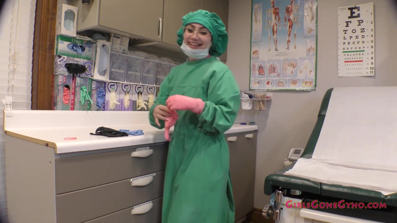 Nurse Lenna Lux Trying On Gloves - Part 1 of 1