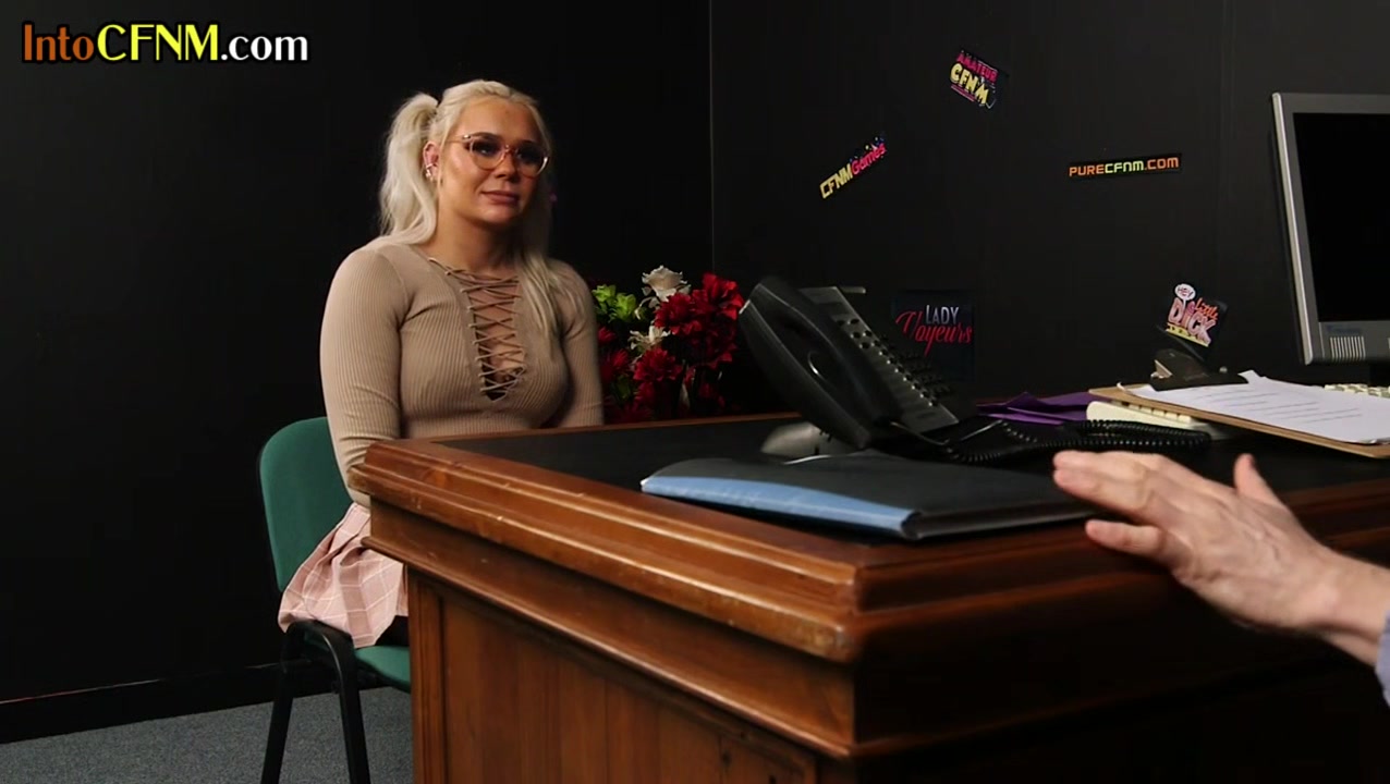 CFNM job searching bitch sucks boss on 1st office interview