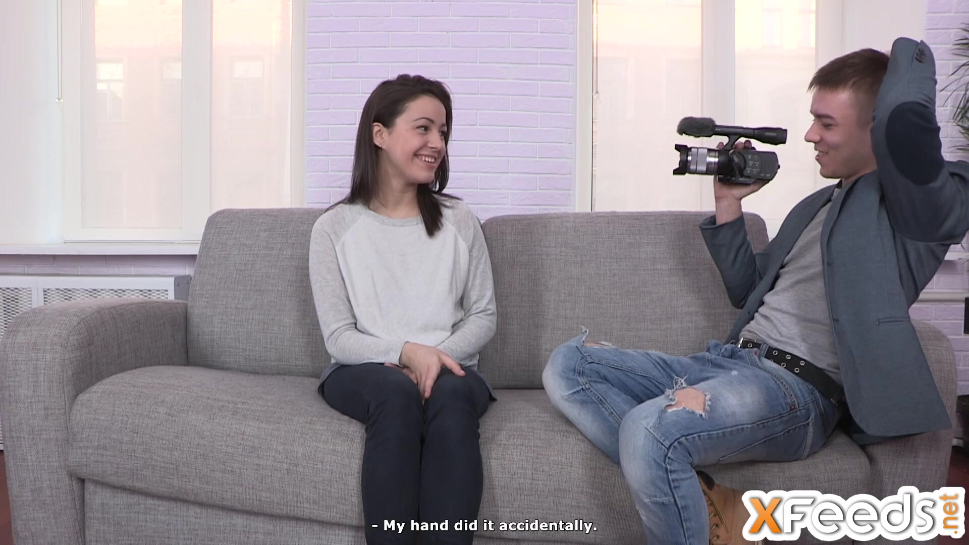 Hot brunette's film casting turned into a hardcore session