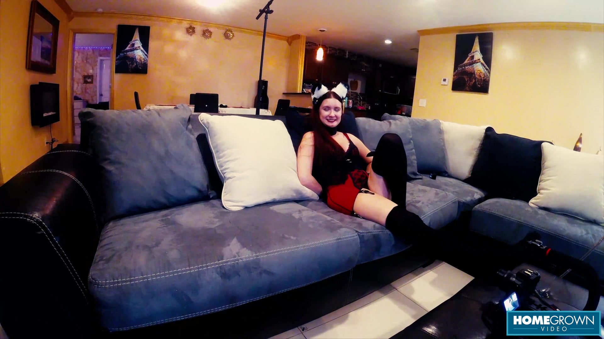 Sancho is so excited to be playing with sexy Violet, he has a toy and his big dick to give her!