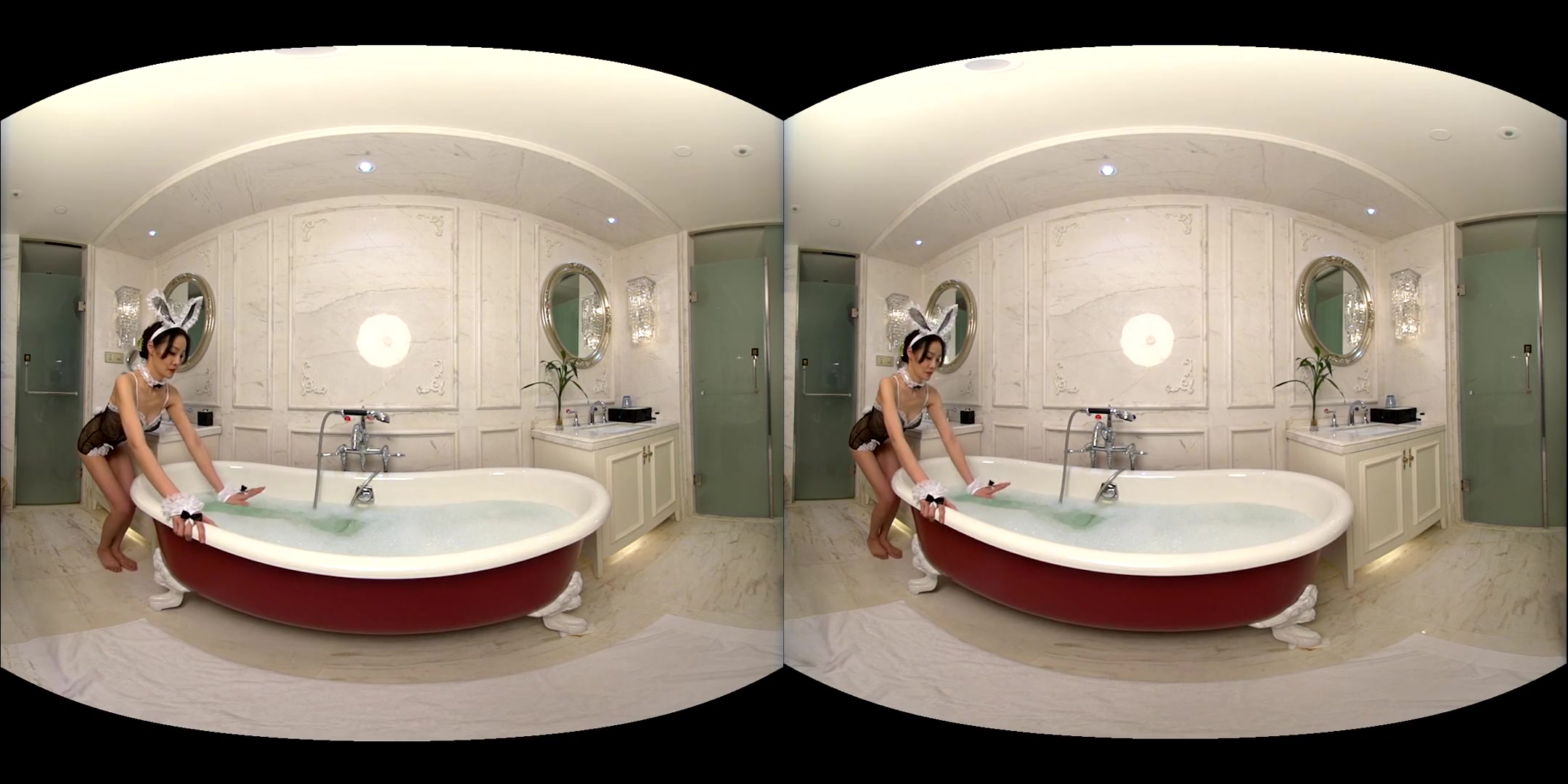Linda Bennet in Bathroom Play with Sexy Rabbit Cosplay - OlipsVR
