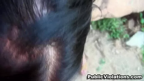 Huge-breasted Latina babe fucked outdoors in this amateur video