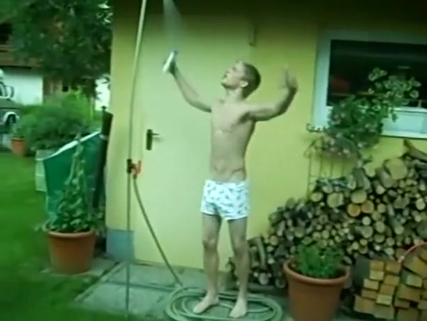 German Boy Singing In Shower