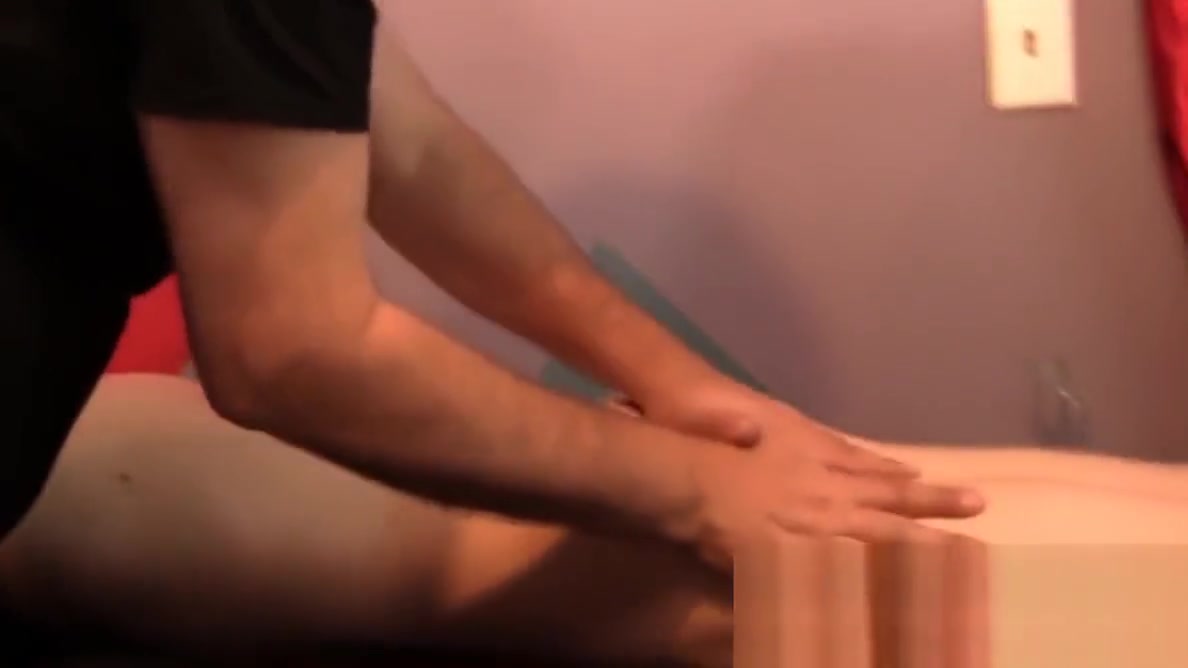 Young twink oiled up and massaged before being ass toyed