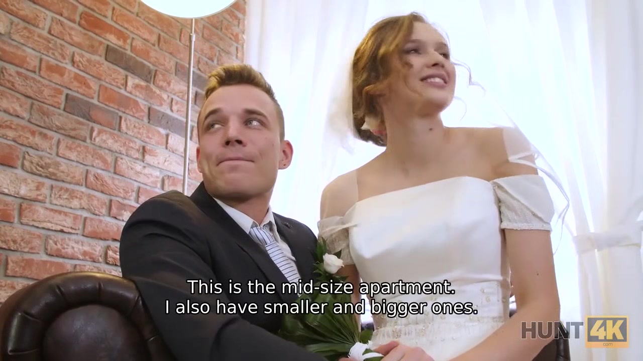 HUNT4K. Cute teen 18+ bride gets fucked for cash in front of her groom