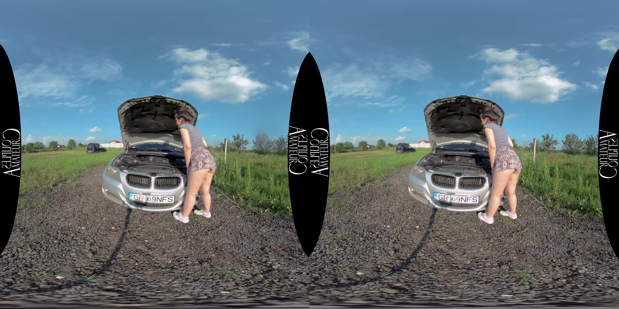 Fix my car and Fuck my pussy - AmateurCouplesVR