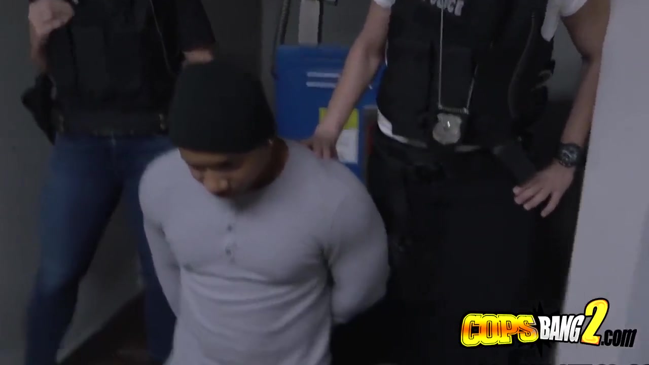 Black Boner Disappears In Blonde Cop