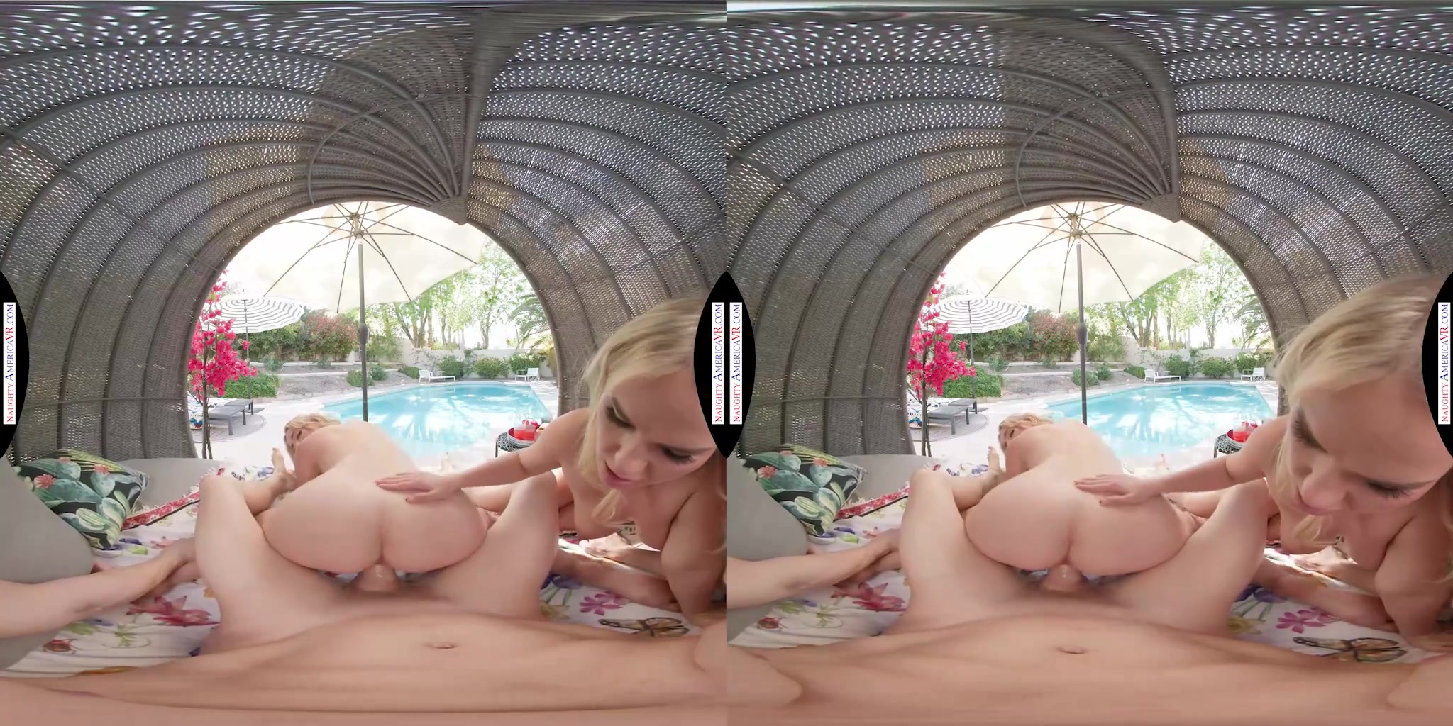 Crazy hot neighbor Slimthick Vic and her sexy Australian friend Charlie Forde stop by your pool to have a naughty threesome!
