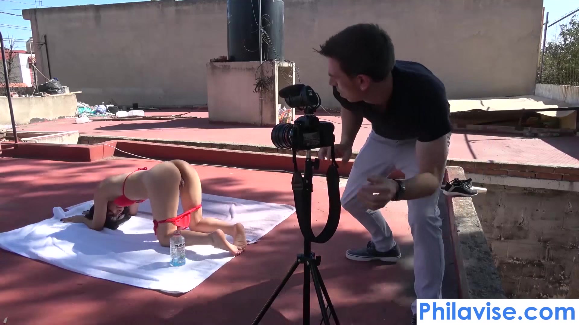 Rooftop bj with tiny latina Ferr Lima