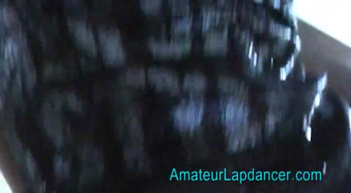 Blonde with BIG boobs lapdancing