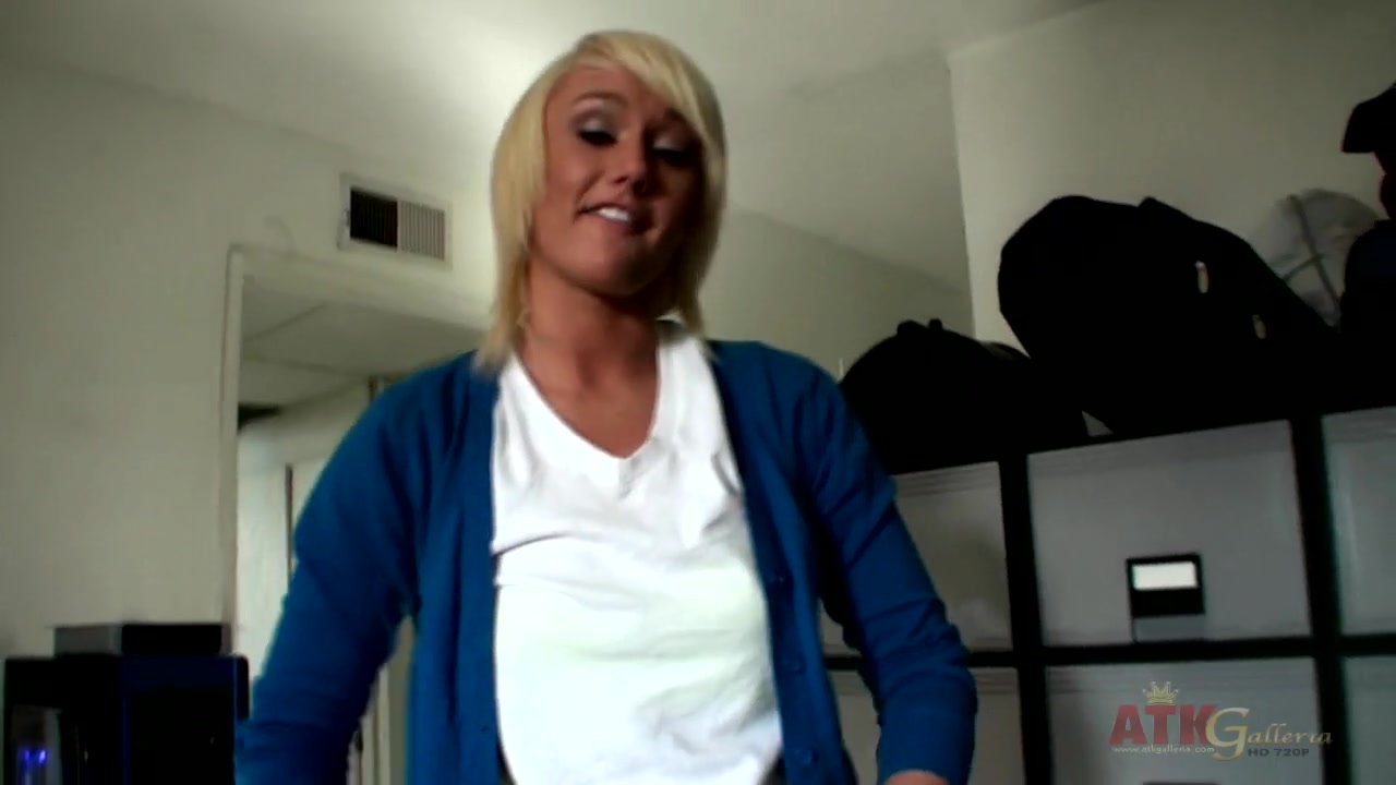 Blonde teen in casting