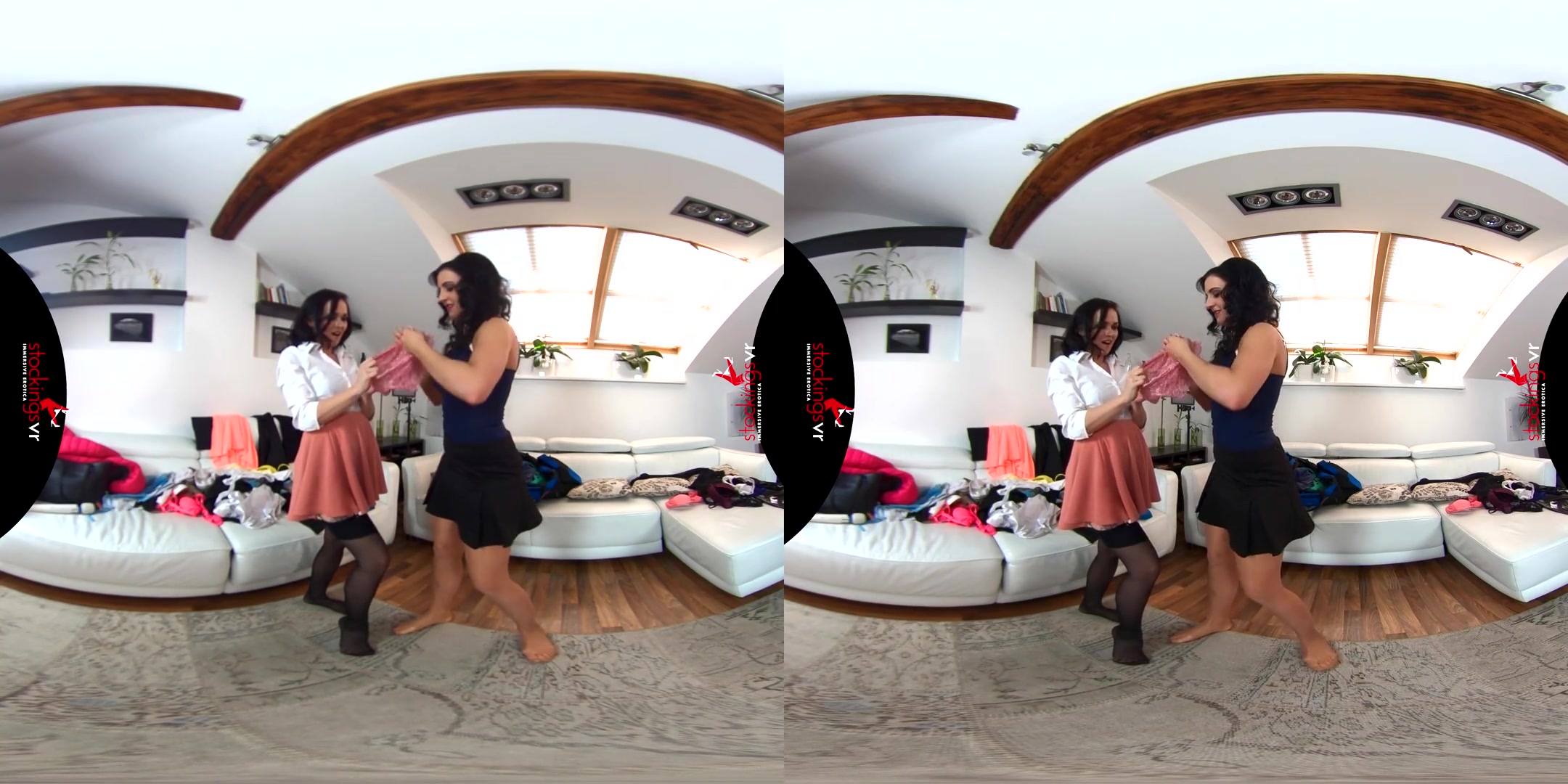 Asdis Loren & Ally Breelsen in Do Not Disturb, Girls at Play - StockingsVR