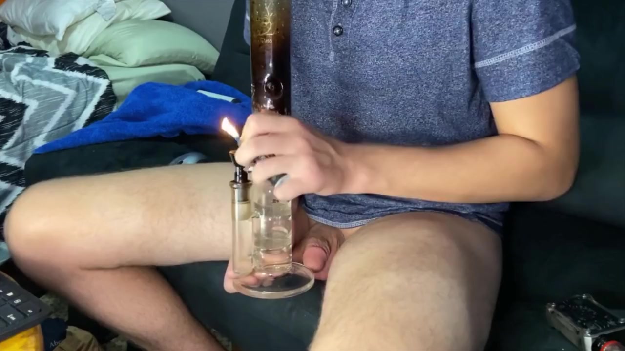 Stepbro Milking His Hard Cock