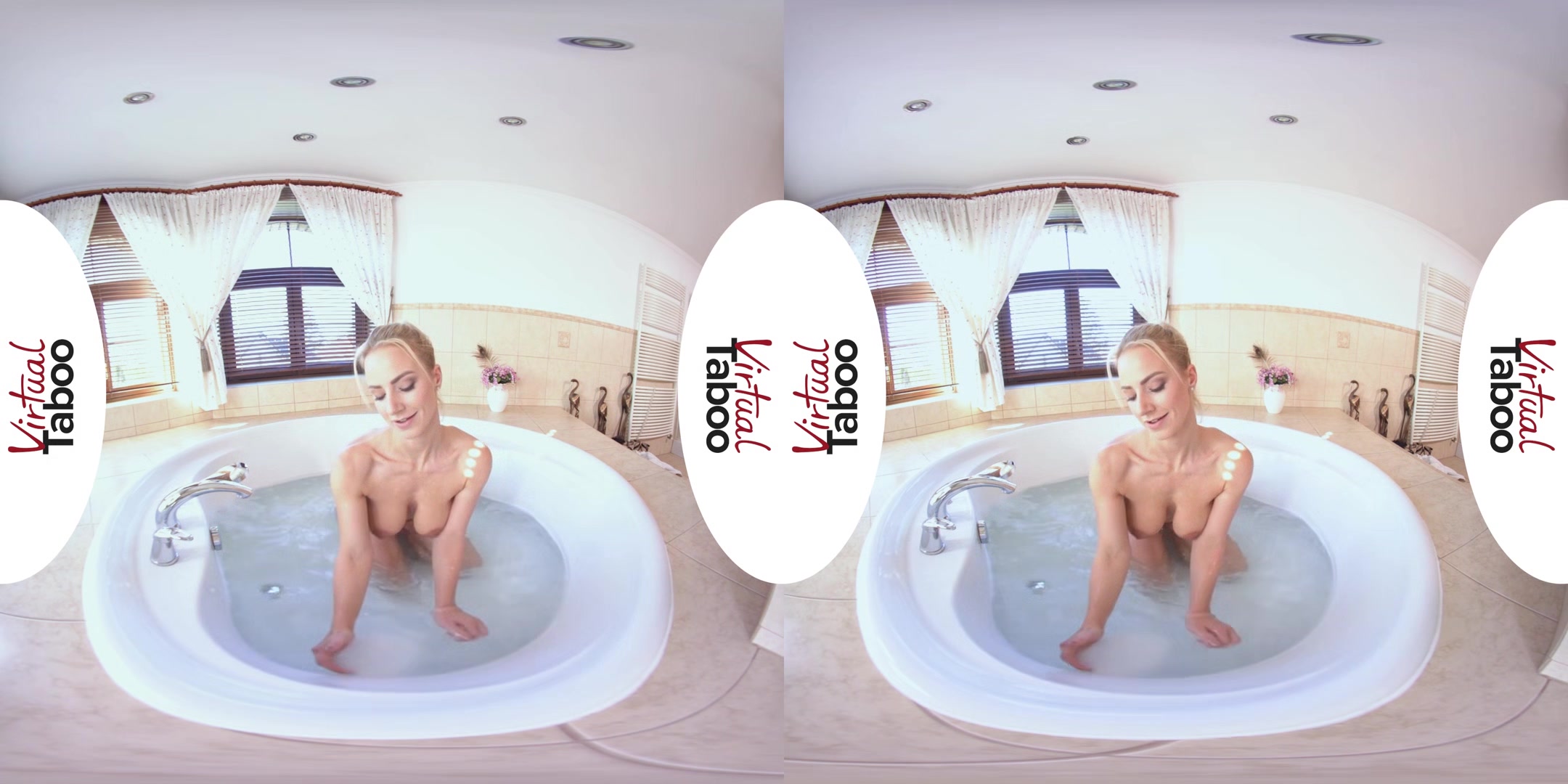 Nathaly Cherie VR Porn: Bathtime With MILF Natalie - VirtualTaboo