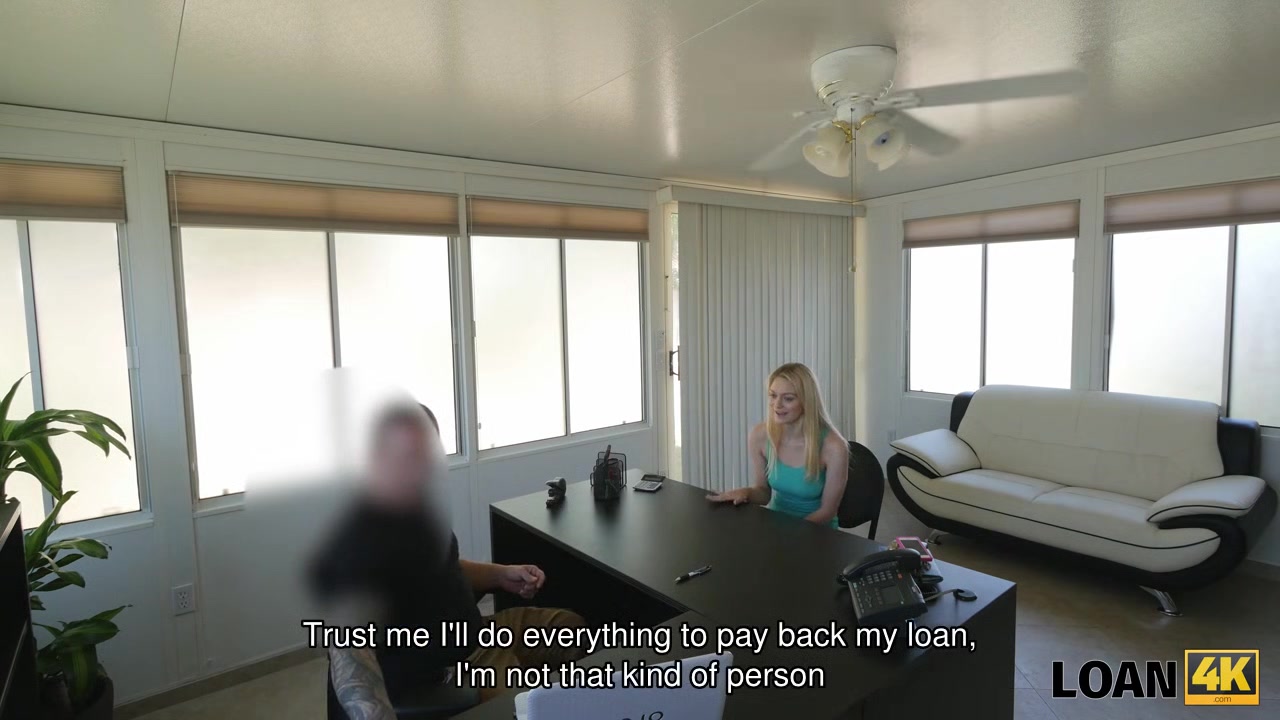 LOAN4K. Allie Rae tells she is a stripper so why loan agent gets horny