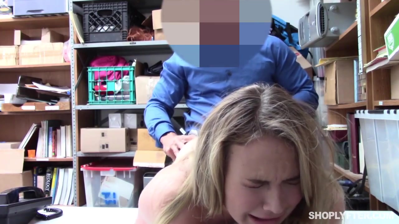 Alyssa Cole - Security Guy Fucking Young Blonde From Behind In The Back Office
