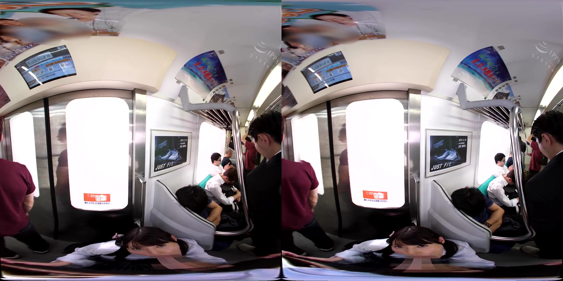 Sticky schoolgirls 18+ on the Train 2 - Asian Public Blowjob Fuck