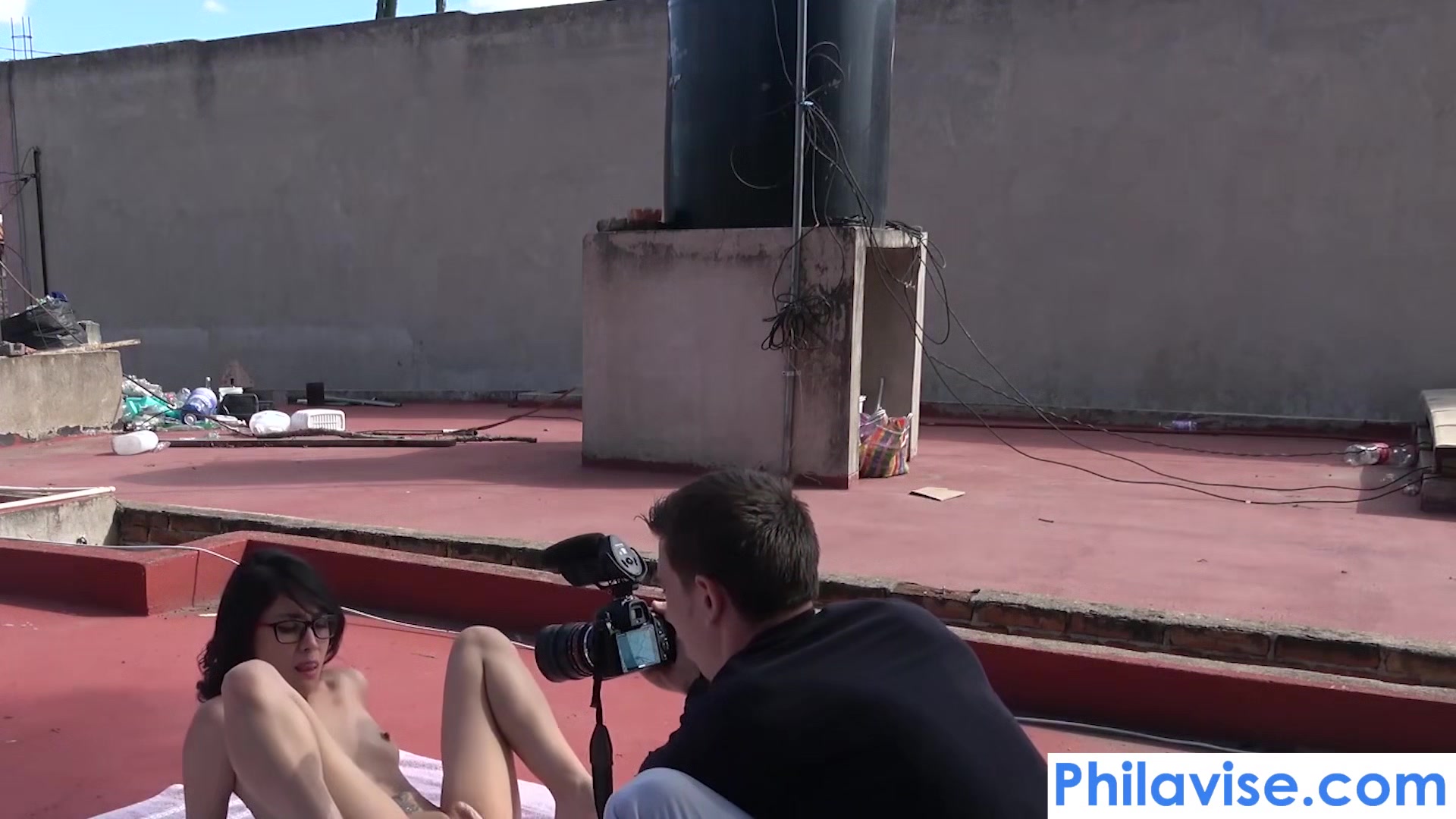 Rooftop bj with tiny latina Ferr Lima