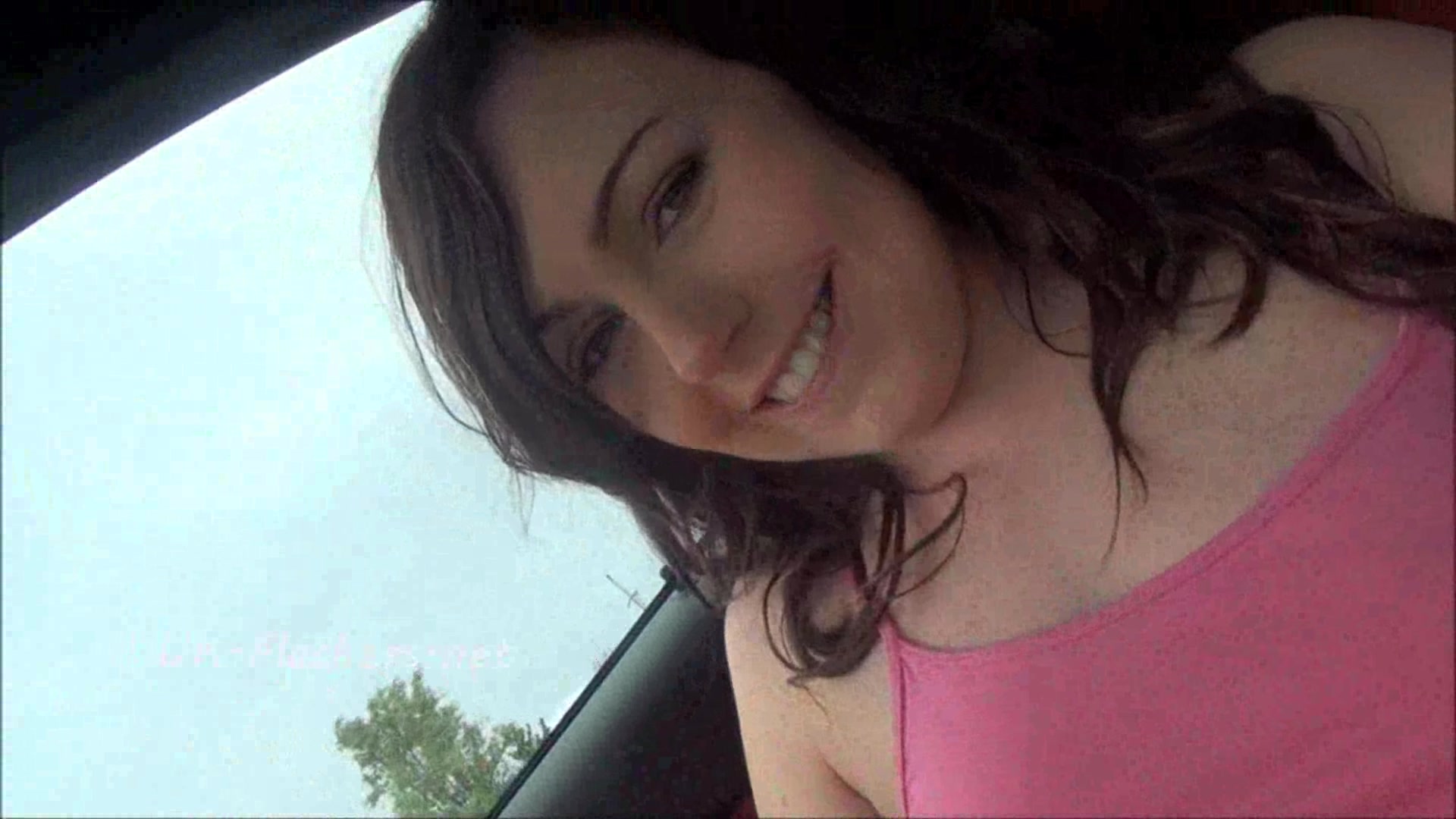 Kacies public masturbation on car seat with nude amateur exhibitionist babe flashing pussy and fingering herself