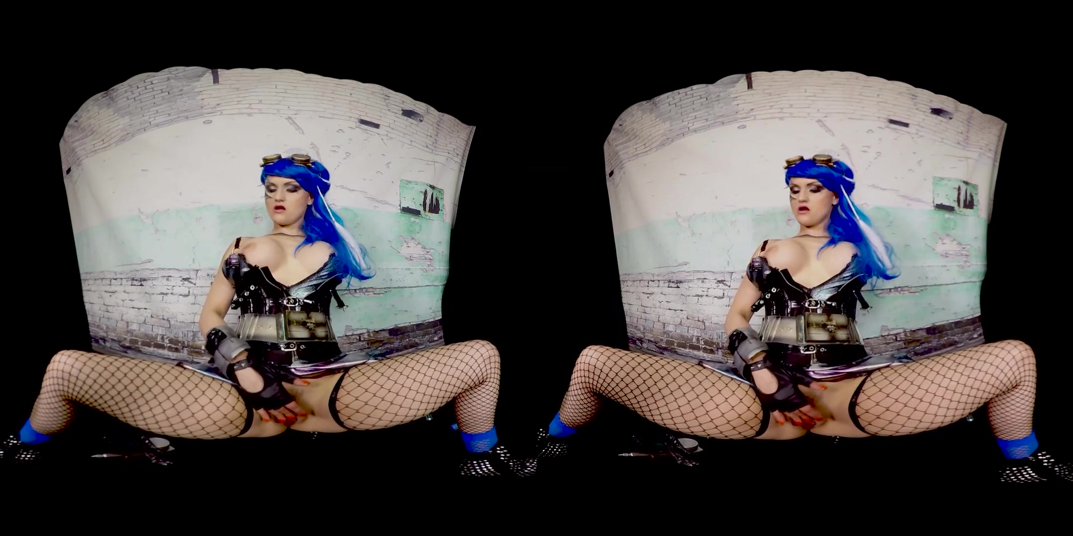 397 - Barbara Bieber; Cosplay Solo Blue Hair Babe