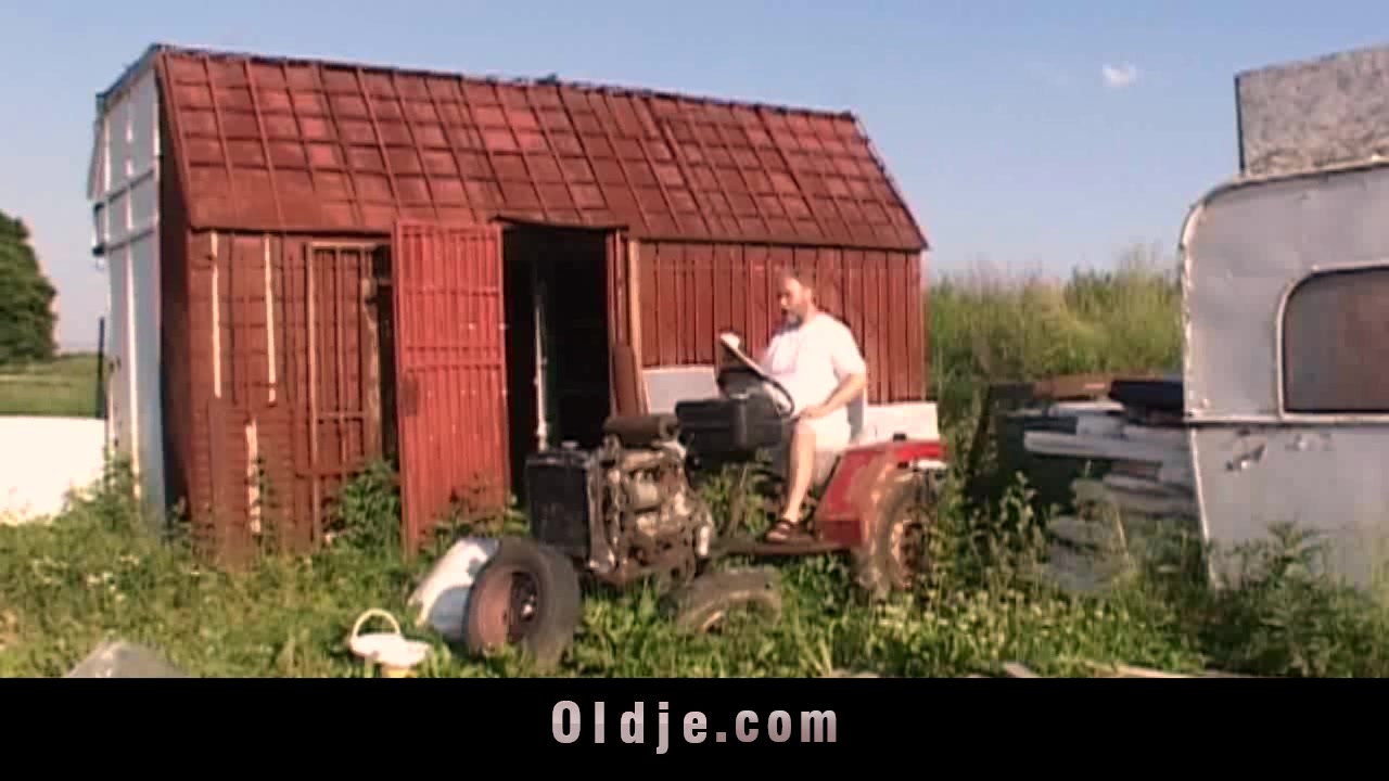Sexy teen 18+ blonde fucks horny old man outdoor