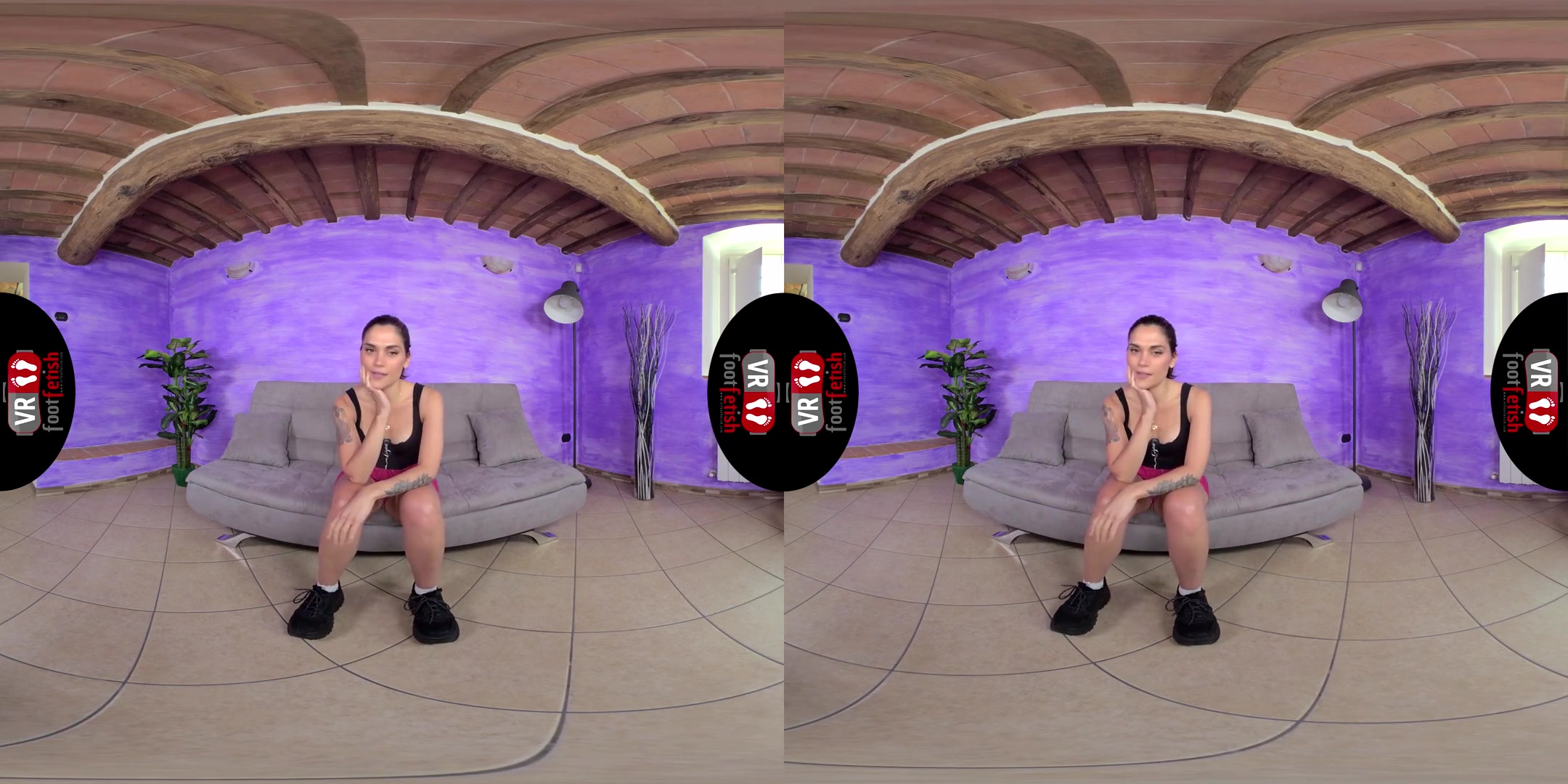 Sexy Brunette Chiara Tempts You With Her Smelly Feet; Foot Fetish Close Up VR