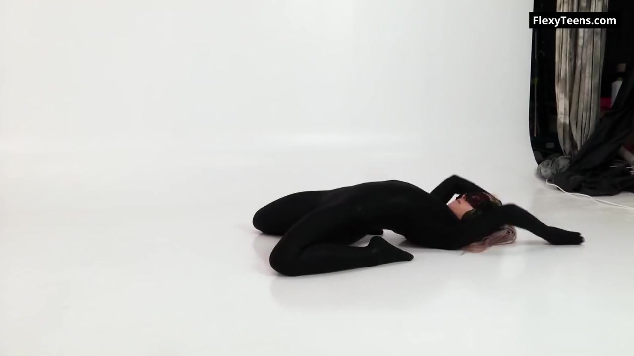 Black Latex And Braids Very Hot Russian Flexible Teenie