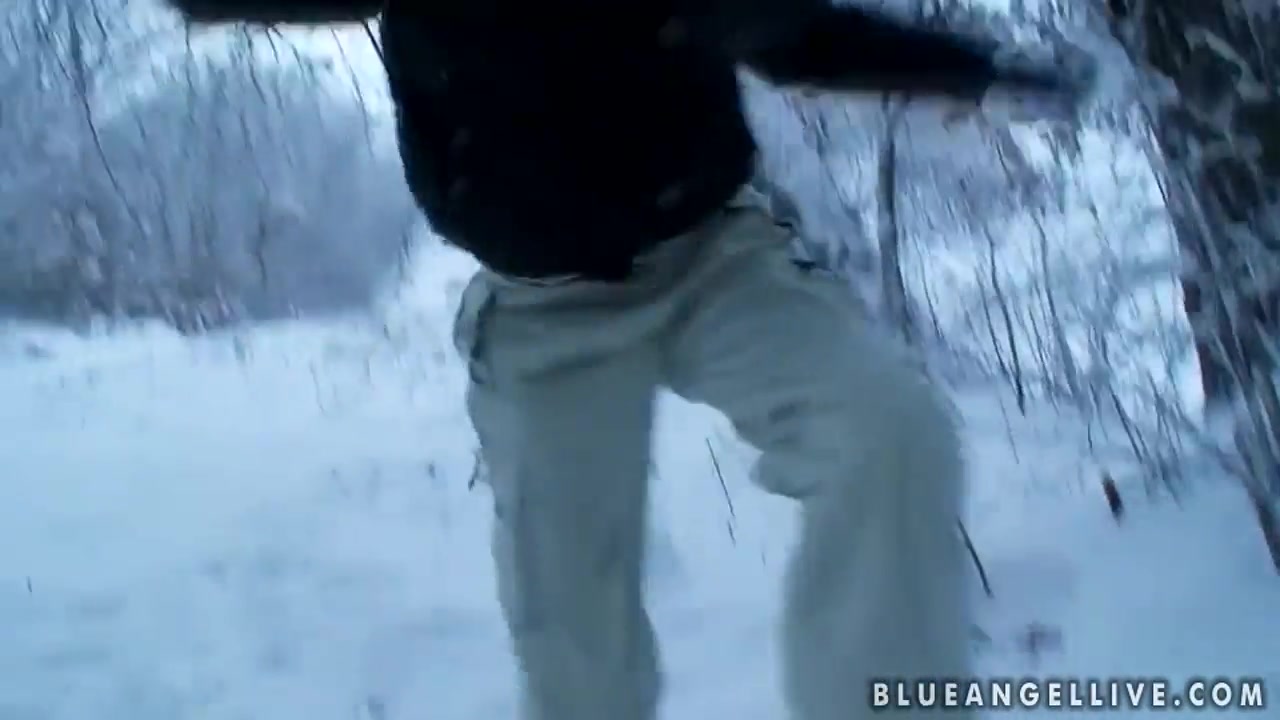 Blue Angel enjoys in playing in the snow