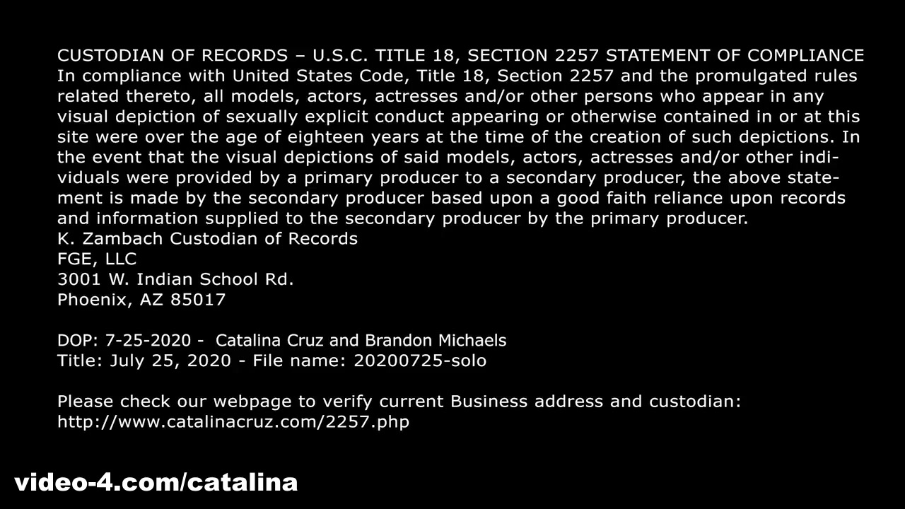 July 25, 2020 - Catalina Cruz Pornstar