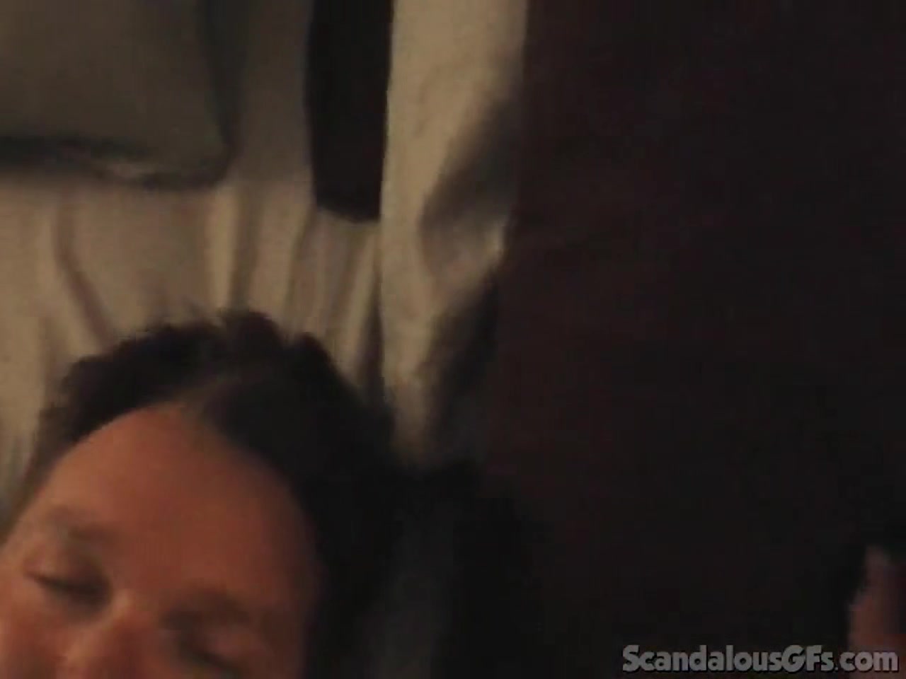 Busty amateur GF babe licked out