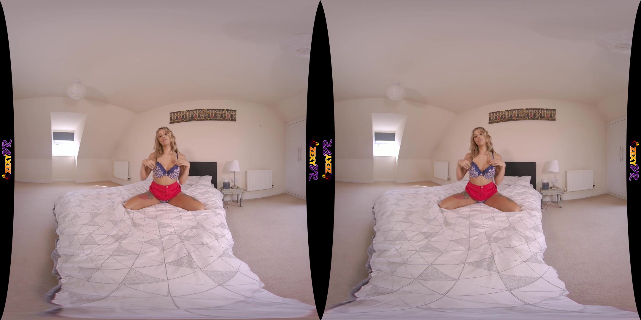 The Best View - Amazing Babe Stripping on the Bed
