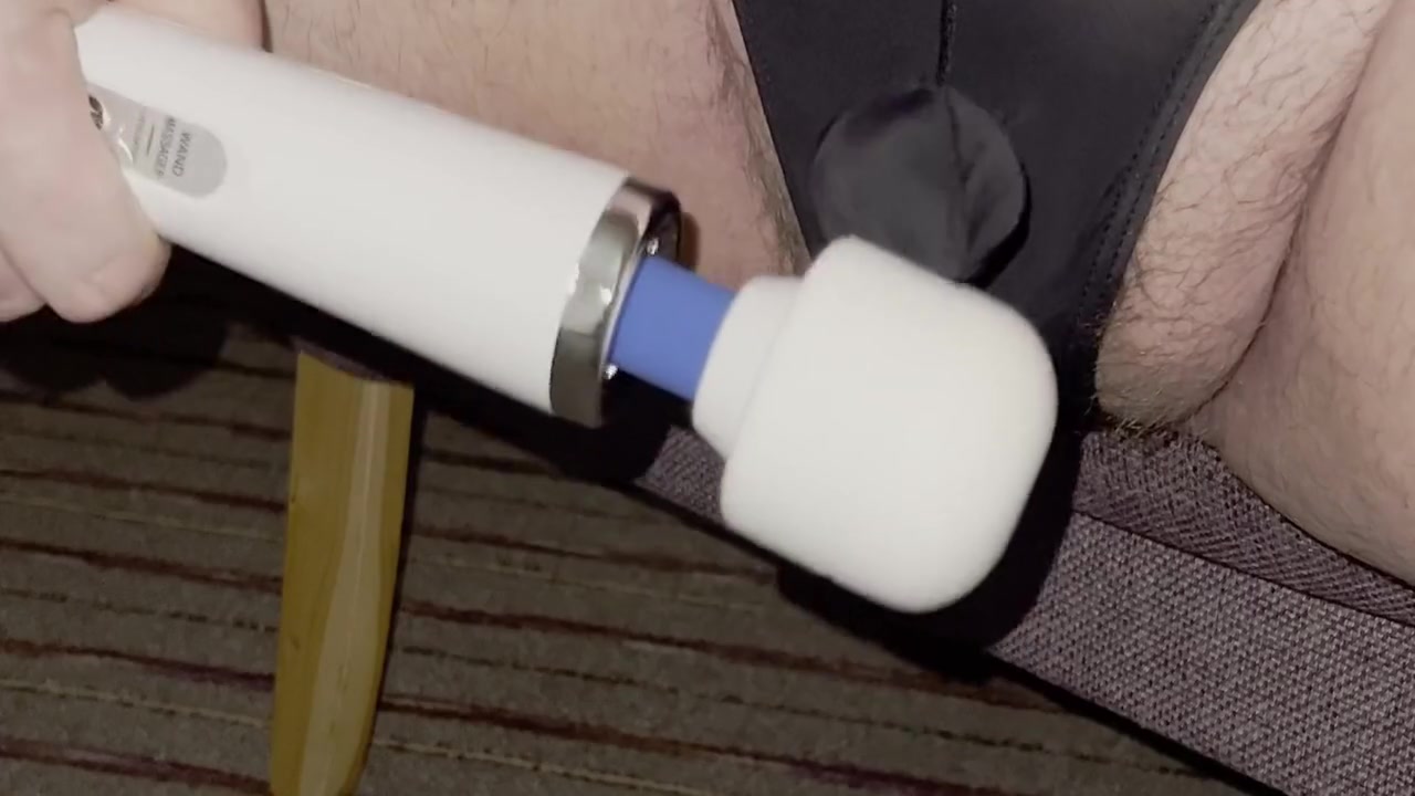 Magic Wand Tease In Black Sexy Underwear