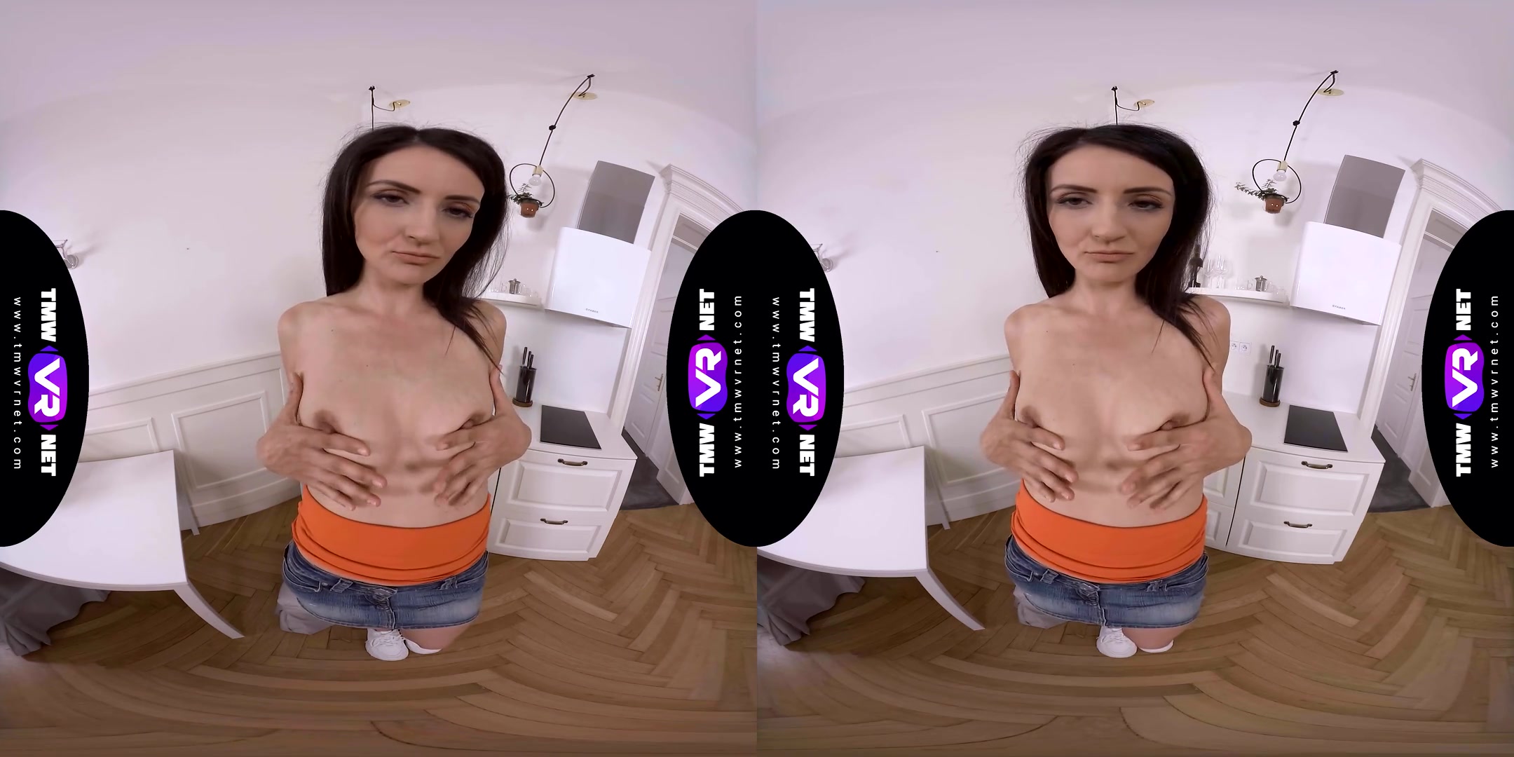 Solo Orgasm on a Kitchen Chair - teen 18+ Petite Fingering