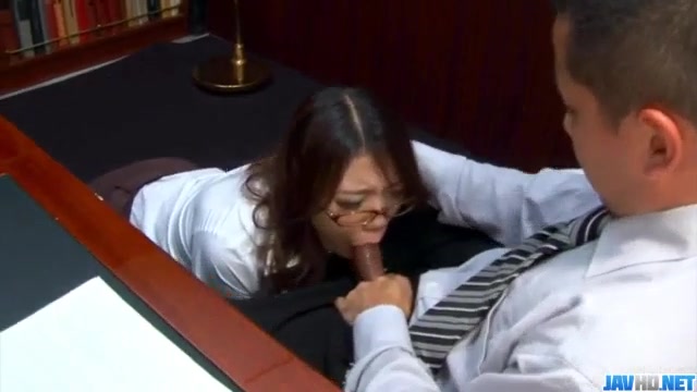 Blowjob at work along naughty Japanese Ibuki