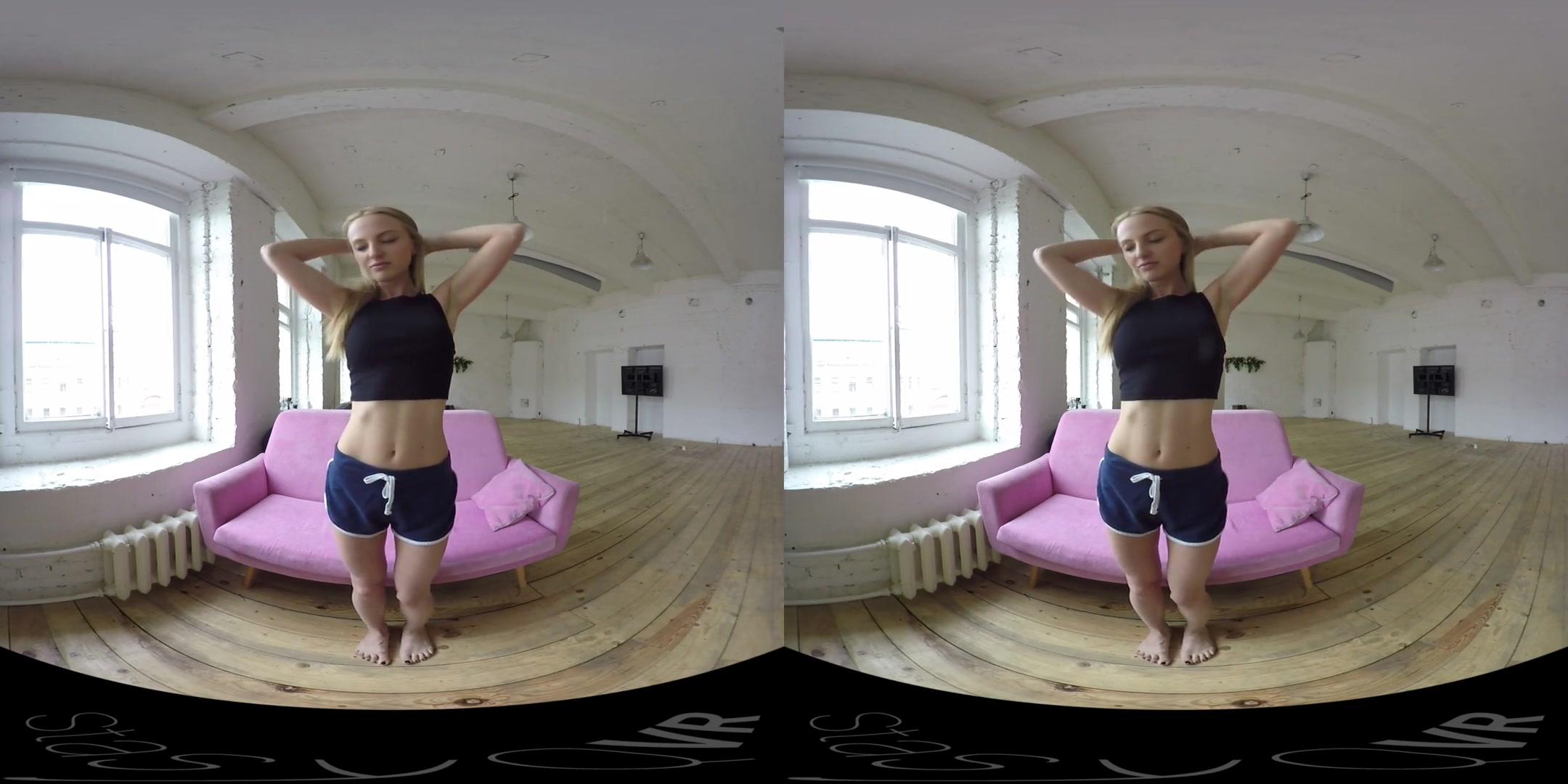 Tight Blonde Morning Striptease - StasyQVR