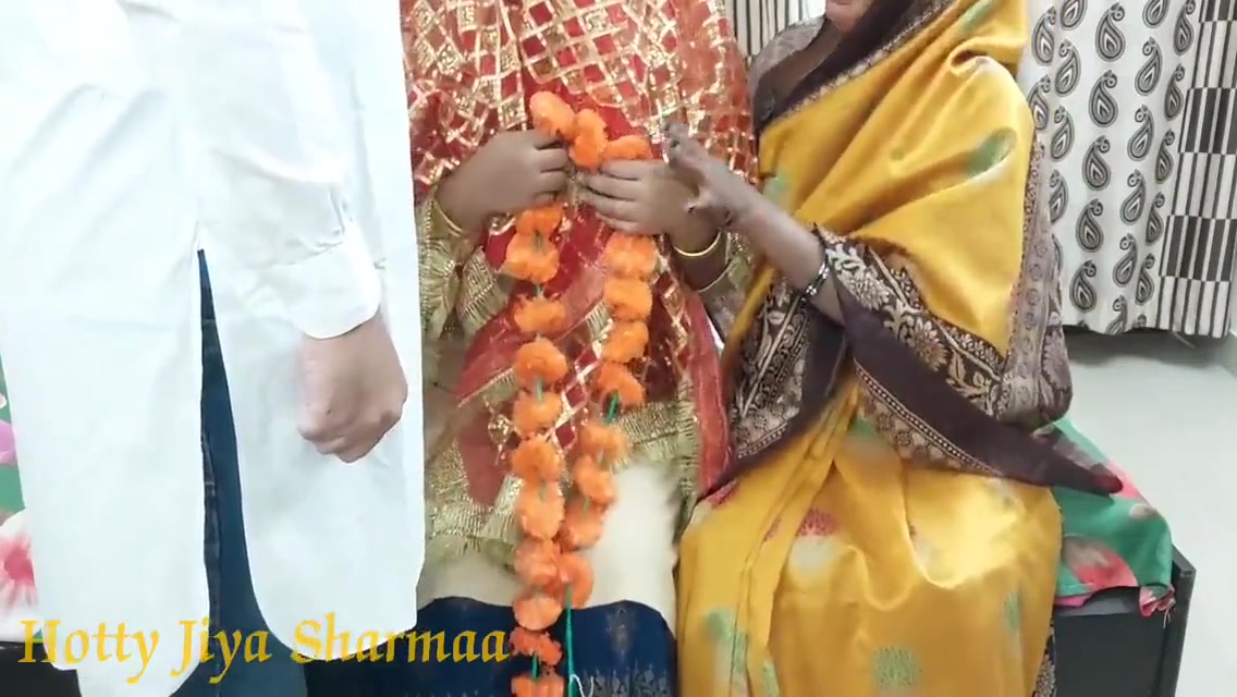 Indian Couple First Wedding Night Sex Enjoy With Threesome Sex 12 Min